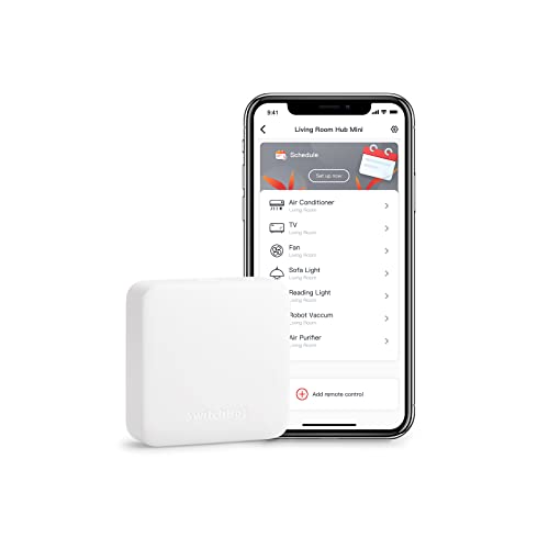 switchbot hub mini télécommande intelligente, port infra rouge, wi fi compatible, commande climatisation, compatible avec alexa, google home, siri, ifttt