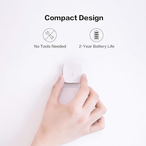 aqara capteur de température et d'humidité, nÉcessite aqara hub, zigbee, pour la surveillance à distance et la domotique, thermomètre hygromètre sans fil, compatible avec apple homekit, alexa, ifttt