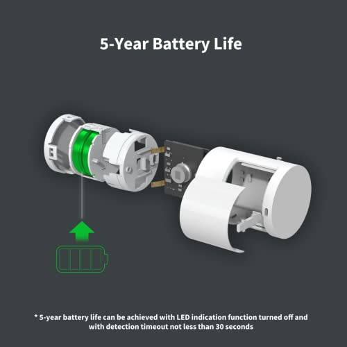 aqara détecteur de mouvement p1(version améliorée), nécessite un hub aqara, autonomie batterie 5 ans, délai de détection paramétrable, pour alarme et domotique, compatible avec homekit, alexa, ifttt