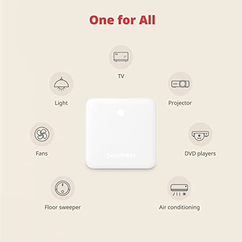 switchbot hub mini télécommande intelligente, port infra rouge, wi fi compatible, commande climatisation, compatible avec alexa, google home, siri, ifttt