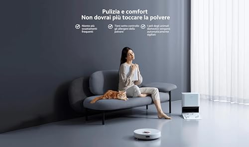 xiaomi robot vacuum x10, aspirateur intelligent, collecte rapide de la poussière, vidange automatique, nettoyeur laveur 2 en 1 efficace, jusqu’à 180 minutes de nettoyage en continu