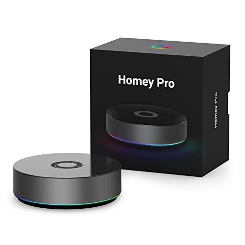 homey pro (early 2023) | smart home hub for home automation features z wave plus, zigbee, wi fi, ble, 433mhz, infrared, matter & thread.compatible with siri, alexa & google home.