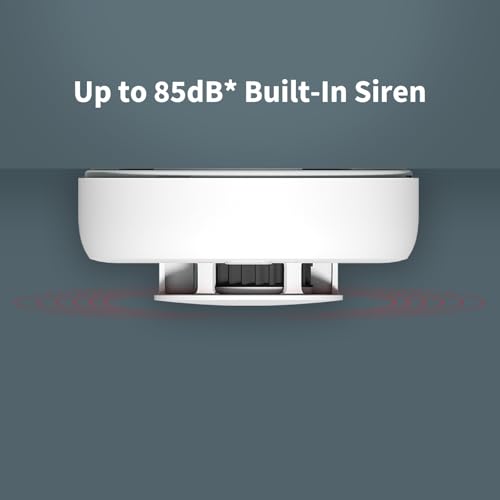 aqara détecteur de fumée connecté, nécessite aqara hub zigbee 3.0, sirène 85 db et indicateur led, alarme maison, autonomie de 10 ans, matter over bridge, compatible avec homekit, alexa, google home