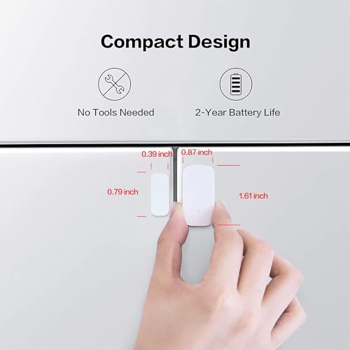 aqara détecteur d'ouverture porte/fenêtre, nÉcessite aqara hub, connexion zigbee, détecteur sans fil pour système d'alarme et domotique intelligente, compatible avec apple homekit, alexa, ifttt