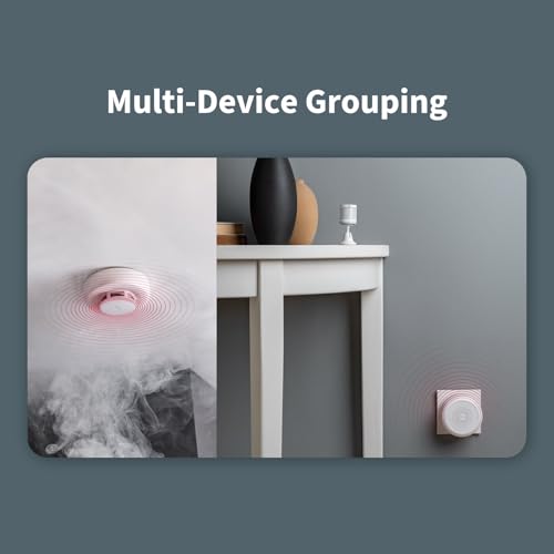 aqara détecteur de fumée connecté, nécessite aqara hub zigbee 3.0, sirène 85 db et indicateur led, alarme maison, autonomie de 10 ans, matter over bridge, compatible avec homekit, alexa, google home