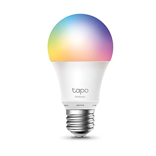 tapo ampoule connectée wifi, ampoule led e27 multicolore 2500k 6500k, dimmable 8.7 w 806lm, compatible avec alexa et google home, commande vocale, economie d'énergie, tapo l530e