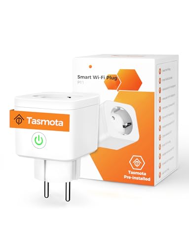refoss tasmota prise de courant avec compteur électrique, mini wlan esp8266 prise de courant compatible avec home assistant, zwave, iobroker, mqtt, domoticz