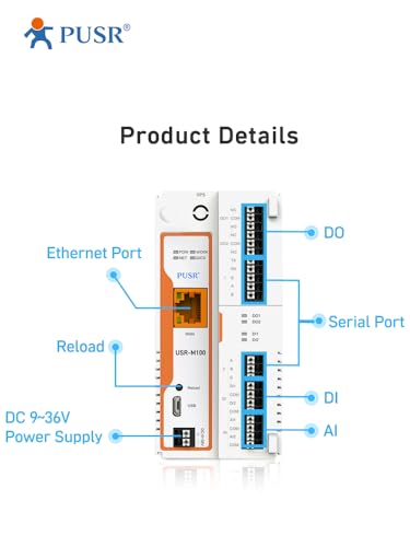 pusr industriel À distance io edge computing passerelle iot ethernet mqtt/ssl modbus rtu à tcp gateway usr m100 eth