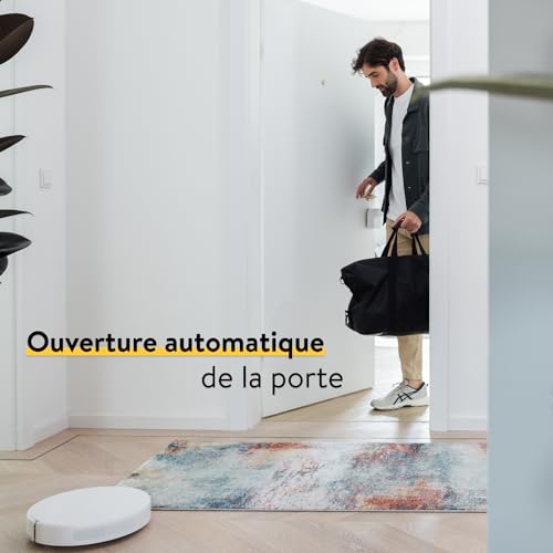 nuki smart lock (4è génération), serrure smart avec matter pour l’accès sans clé, sans travaux, la serrure électronique transforme votre smartphone en clé, blanc