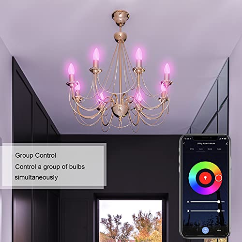 antela ampoule connectée wifi led e14 ampoule intelligente compatible avec alexa et google home, télécommande, commande vocale, couleur dimmable, aucun concentrateur requis, 2 pcs