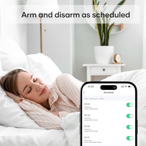 agshome alarme maison sans fil 15 pack wifi alarme sécurité système cambrioleur sans fil 120db, kits de sécurité pour la maison, extensible à volonté compatible avec alexa, google assistant