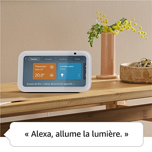 echo show 5 (nouvelle génération) | Écran tactile connecté compact avec alexa pour le contrôle de votre maison connectée et bien plus | bleu gris