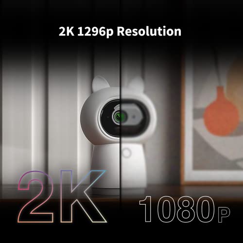 aqara 2k pt camera interieur wifi 2,4/5 ghz hub g3, reconnaissance du visage et des gestes, télécommande infrarouge, camera 360°, fonctionne avec homekit secure video, alexa, google assistant, ifttt