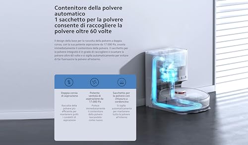 xiaomi robot vacuum x10, aspirateur intelligent, collecte rapide de la poussière, vidange automatique, nettoyeur laveur 2 en 1 efficace, jusqu’à 180 minutes de nettoyage en continu