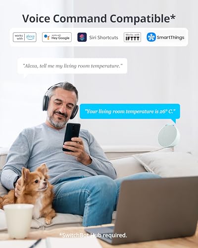 switchb détecteur de co2, station meteo avec alarme co2, thermomètre connecté avec application, bluetooth station meteo interieur exterieur sans fil, switchbot hub requis
