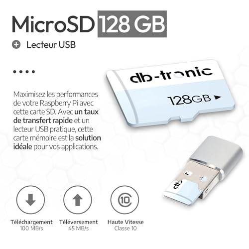 raspberry pi 5 8 go starter set | microsd de 128 go | alimentation usb c 27 w | boîtier avec ventilateur | 4k câble micro hdmi 1 m | dissipateur de chaleur | raspberry pi 5 8 go