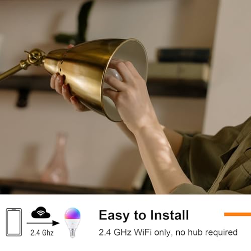 antela ampoule connectée wifi g45 e14 4.5w ampoule led intelligente rgb+cct 2700k 6500k compatible avec alexa, google home, télécommande, commande vocale, 4 pcs
