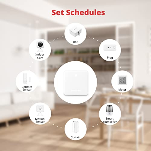 switchbot hub mini télécommande intelligente, port infra rouge, wi fi compatible, commande climatisation, compatible avec alexa, google home, siri, ifttt