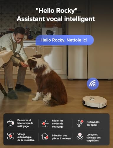 roborock s8 maxv ultra aspirateur robot avec 8 en 1 station, robot aspirateur laveur avec brosse latérale & duoroller aspiration 10000 pa, auto nettoyage du serpillière et de la planche à linge à 60℃
