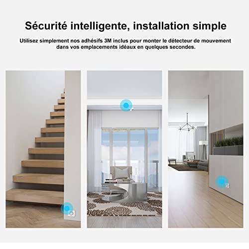 sonoff snzb 03 détecteur de mouvement zigbee, détecteur de mouvement sans fil permettant de recevoir des alertes ou de déclencher des lumières à allumer, sonoff pont zigbee requis, piles incluses