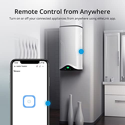 sonoff s26r2 prise connectée wifi intelligente(2 pcs), compatible avec alexa & google home assistant, prise en charge ifttt, prise intelligente avec minuterie prise de courant prise télécommandée