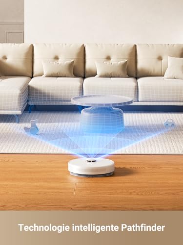 dreame d10 plus gen 2 robot aspirateur laveur avec vidange automatique poussière, stocke jusqu'à 90 jours de poussière, navigation lidar, aspiration 6000pa tapis et poils d'animaux, batterie 285 min