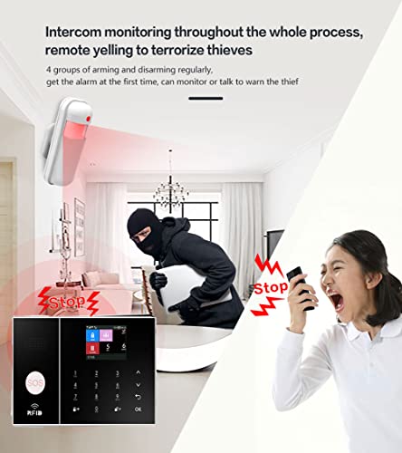 système d'alarme domestique sans fil, wifi, gsm, composeur, 100 zones, application (smart life tuya), compatible google home et alexa
