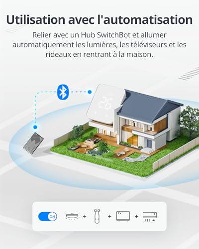switchbot carte de suivi, smart airtag card compatible avec apple find my (ios uniquement), localisateurs d'objets pour clés, téléphones, bagages, jusqu'à 3 ans d'autonomie, résistant à l'eau ip67