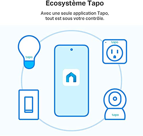 tapo ruban led connecté wifi rgb 5m, bande led chambre multicolore, haute luminosité et durable, contrôle via wifi app, commande vocale, compatible avec alexa et google home, tapo l900 5