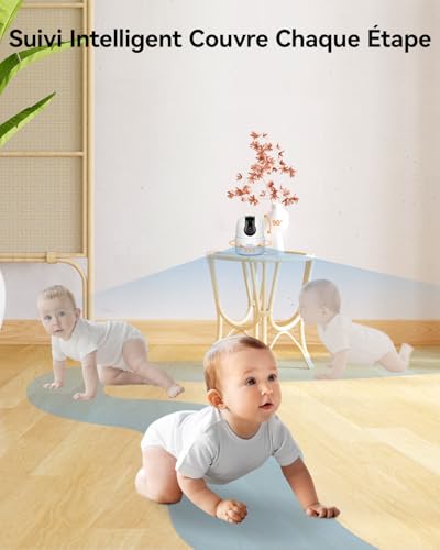 imou 2k(3mp) caméra surveillance wifi intérieure caméra 360° connectée smartphone avec détection humaine ai suivi intelligent sirène audio bidirectionnel compatible alexa pour bébé/animaux
