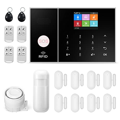 système d'alarme domestique sans fil, wifi, gsm, composeur, 100 zones, application (smart life tuya), compatible google home et alexa