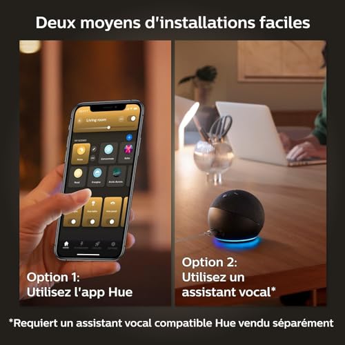 philips hue white, ampoule led connectée e27, pack de 4
