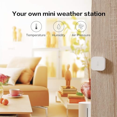 aqara capteur de température et d'humidité, nÉcessite aqara hub, zigbee, pour la surveillance à distance et la domotique, thermomètre hygromètre sans fil, compatible avec apple homekit, alexa, ifttt