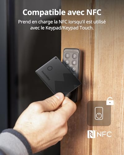 switchbot carte de suivi, smart airtag card compatible avec apple find my (ios uniquement), localisateurs d'objets pour clés, téléphones, bagages, jusqu'à 3 ans d'autonomie, résistant à l'eau ip67