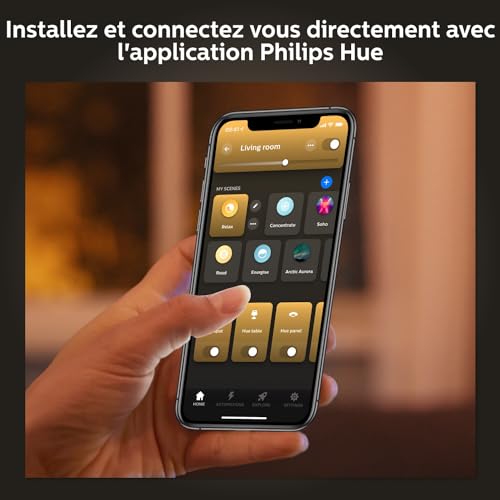 philips hue white ambiance, ampoule led connectée e27 équivalent 75w, compatible bluetooth, pack de 2