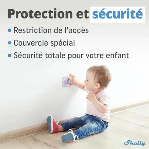 shelly plus plug s blanc | prise connectée wi fi programmable 12a | 2500 w | horaires & minuteur | compteur de consommation | télécomande | alexa & google home | app ios, android