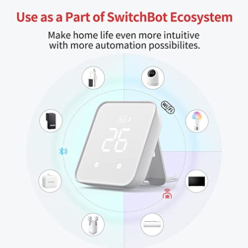 switchbot hub 2 thermomètre hygromètre wifi, télécommande ir, intelligente ainsi qu'un capteur de lumière. reliez au wi fi (2.4ghz), compatible avec alexa&google assistant