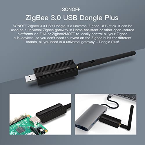 sonoff zigbee 3.0 usb dongle plus, ti cc2652p coordinator, universelle usb zigbee hub, passerelle zigbee pour home assistant