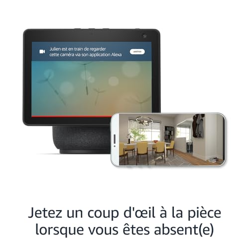 echo show 10 (nouvelle génération) | Écran connecté hd avec mouvement et alexa, anthracite