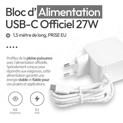 raspberry pi 5 8 go starter set | microsd de 128 go | alimentation usb c 27 w | boîtier avec ventilateur | 4k câble micro hdmi 1 m | dissipateur de chaleur | raspberry pi 5 8 go