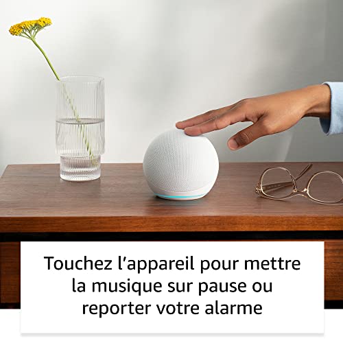 echo dot (nouvelle génération) | enceinte connectée bluetooth et wi fi au son puissant encore plus imposant, avec alexa | blanc