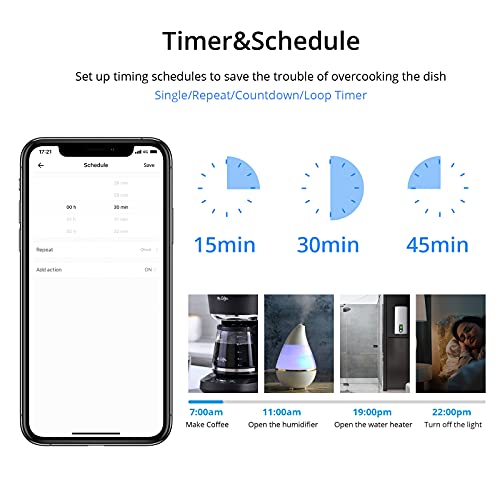 sonoff s26r2 prise connectée wifi intelligente(2 pcs), compatible avec alexa & google home assistant, prise en charge ifttt, prise intelligente avec minuterie prise de courant prise télécommandée