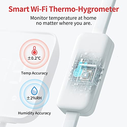 switchbot hub 2 thermomètre hygromètre wifi, télécommande ir, intelligente ainsi qu'un capteur de lumière. reliez au wi fi (2.4ghz), compatible avec alexa&google assistant