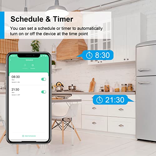 antela prise connectée wifi 16a 3680w mesure de consommation Électrique, prise intelligente compatible avec alexa/google home, app contrôle, horaires et minuterie