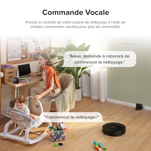 roborock q8 max aspirateur robot avec brosse duoroller, robot aspirateur laveur aspiration de 5 500 pa, robots aspirateurs avec navigation lidar, évitement des obstacles, cartographie multi niveaux