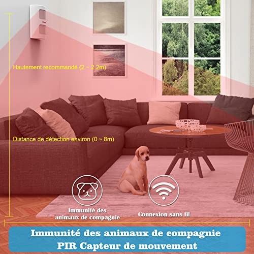 yiseele alarme maison sans fil, 5g wifi systèmes sécurité pour la maison avec app, 16 pièces kit alarme avec 120db sirène – pour camping car, garage, bureau, compatible avec alexa, google