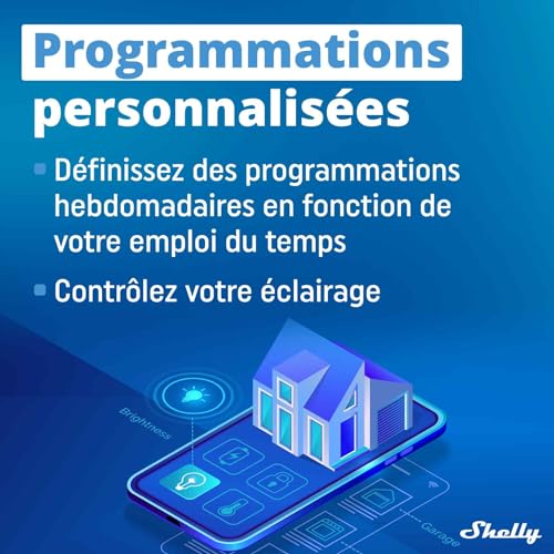 shelly plus 2pm interrupteur volet roulant connecté, 2 canaux 16a, wi fi & bluetooth, compteur de consommation d'énergie, alexa & google home, app ios android (lot de 2)