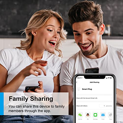 antela prise connectée wifi 16a 3680w mesure de consommation Électrique, prise intelligente compatible avec alexa/google home, app contrôle, horaires et minuterie
