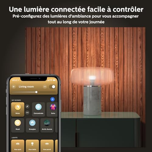 philips hue white & color ambiance, ampoule led connectée e27,equivalent 75w, compatible bluetooth, pack de 2