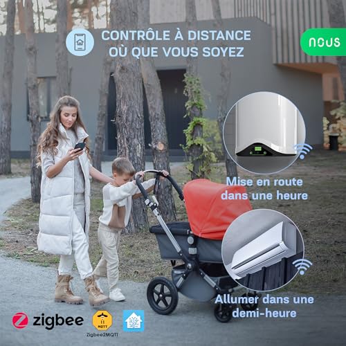 zigbee prise connectée nous a1z, prises connectées et intelligentes, telecommande sans fil avec mesure consommation electrique, compatible alexa, hue bridge, home assistant, tuya, 2mqtt